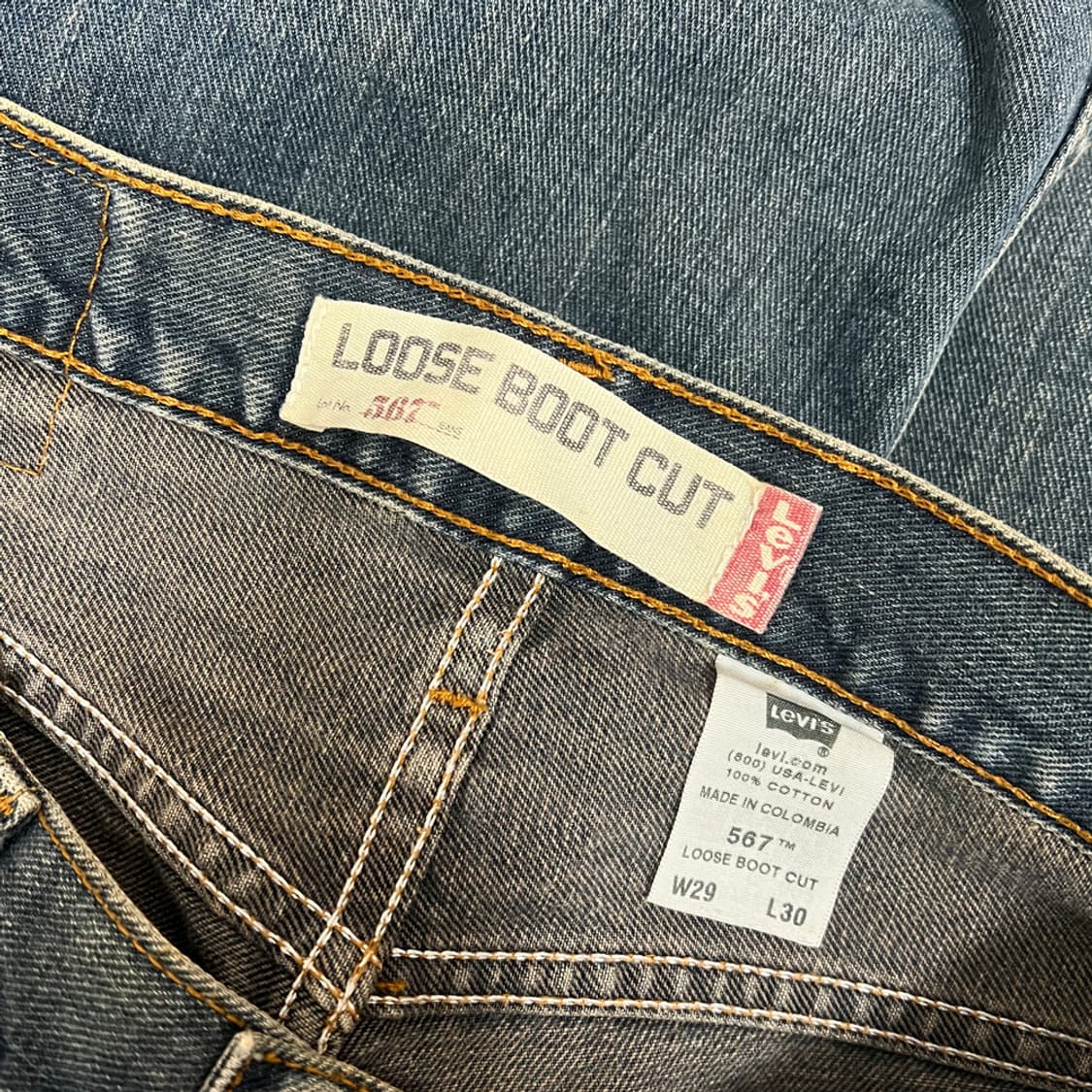 00s 리바이스 567 루즈 부츠컷 데님 팬츠 청바지 29 상품이미지5