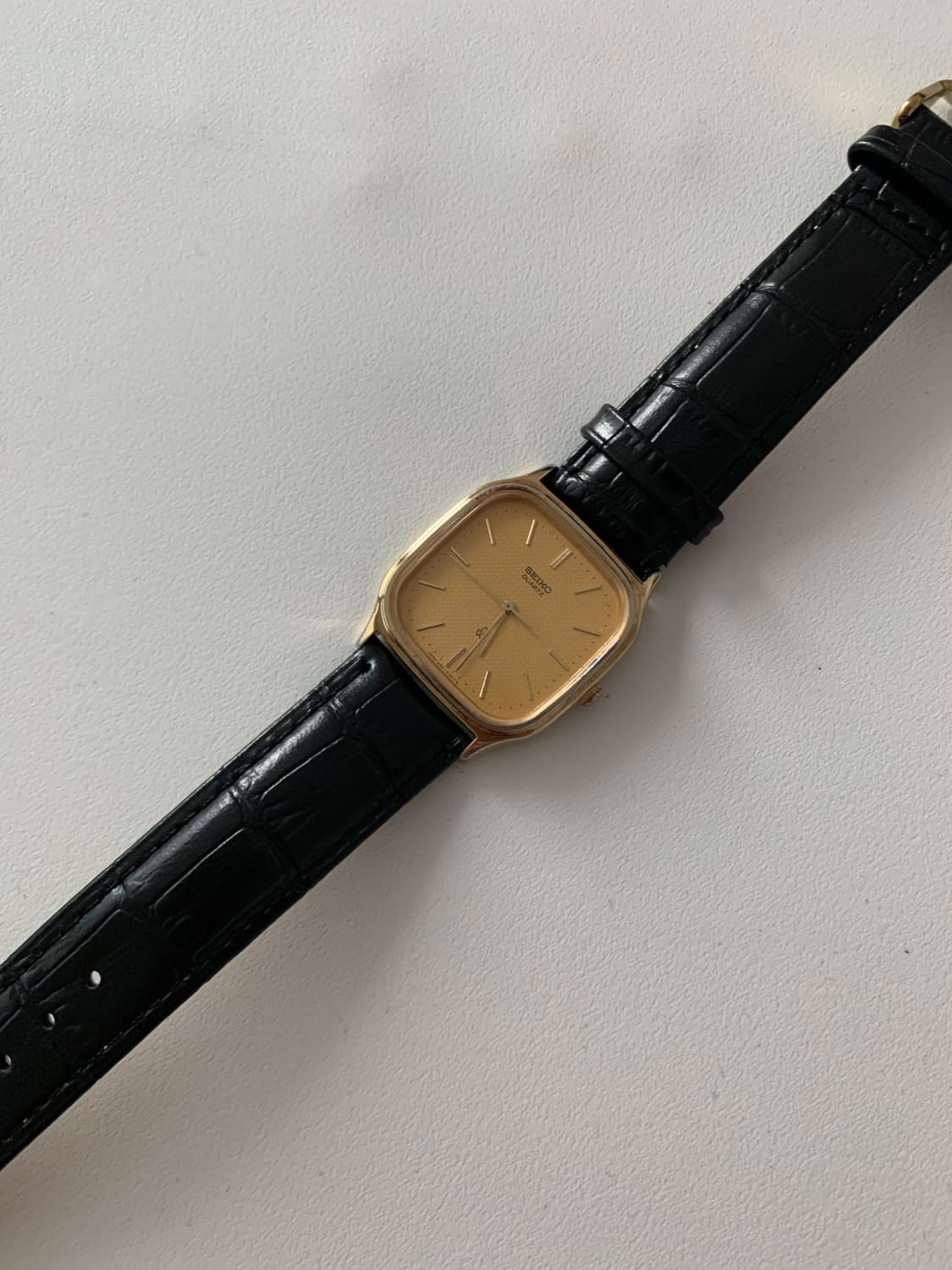 세이코 Seiko 스퀘어 쿼츠 골드 상품이미지3