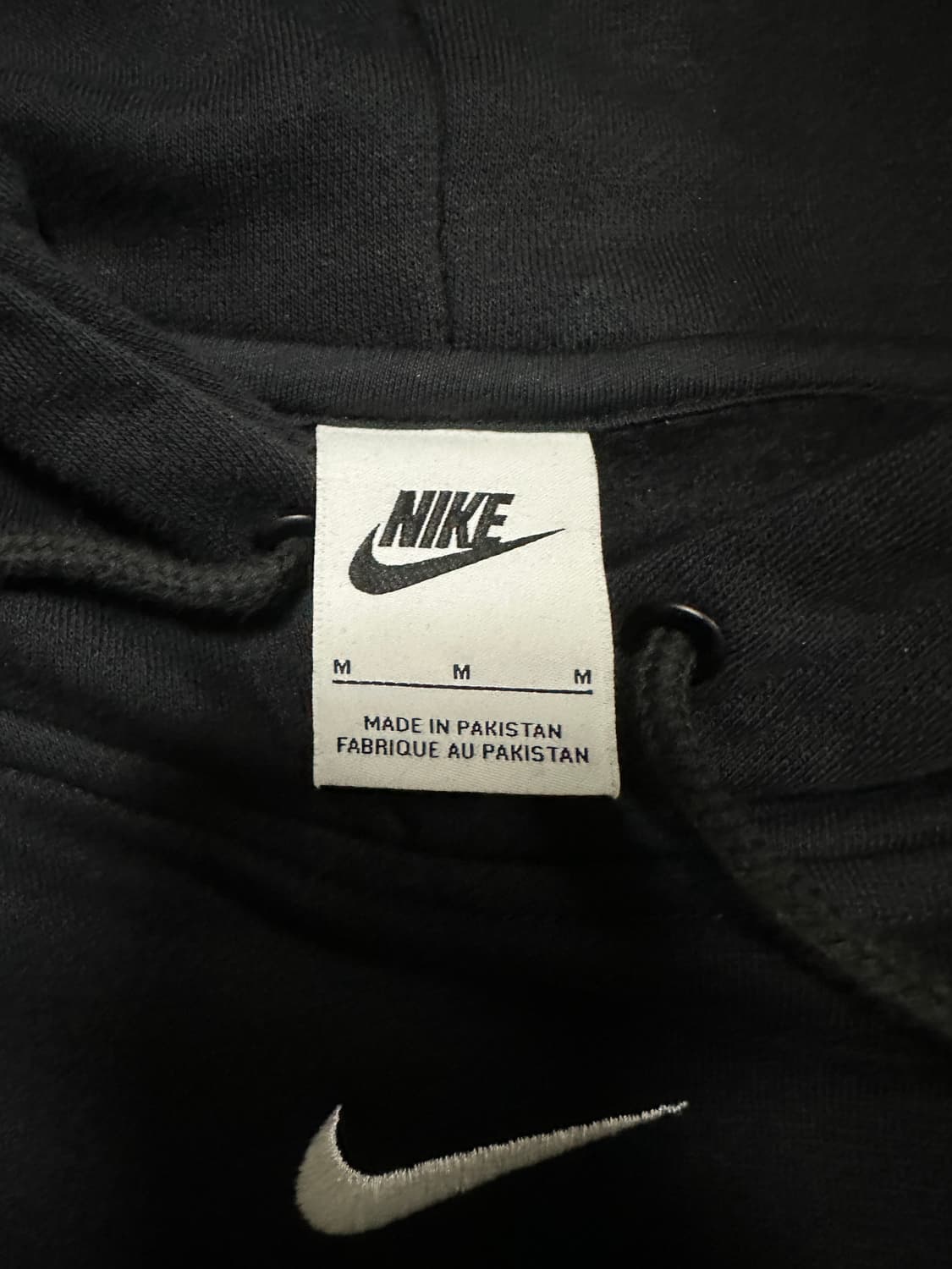 (M) 나이키 중앙 로고 미드 스우시 후드티 블랙 상품이미지2