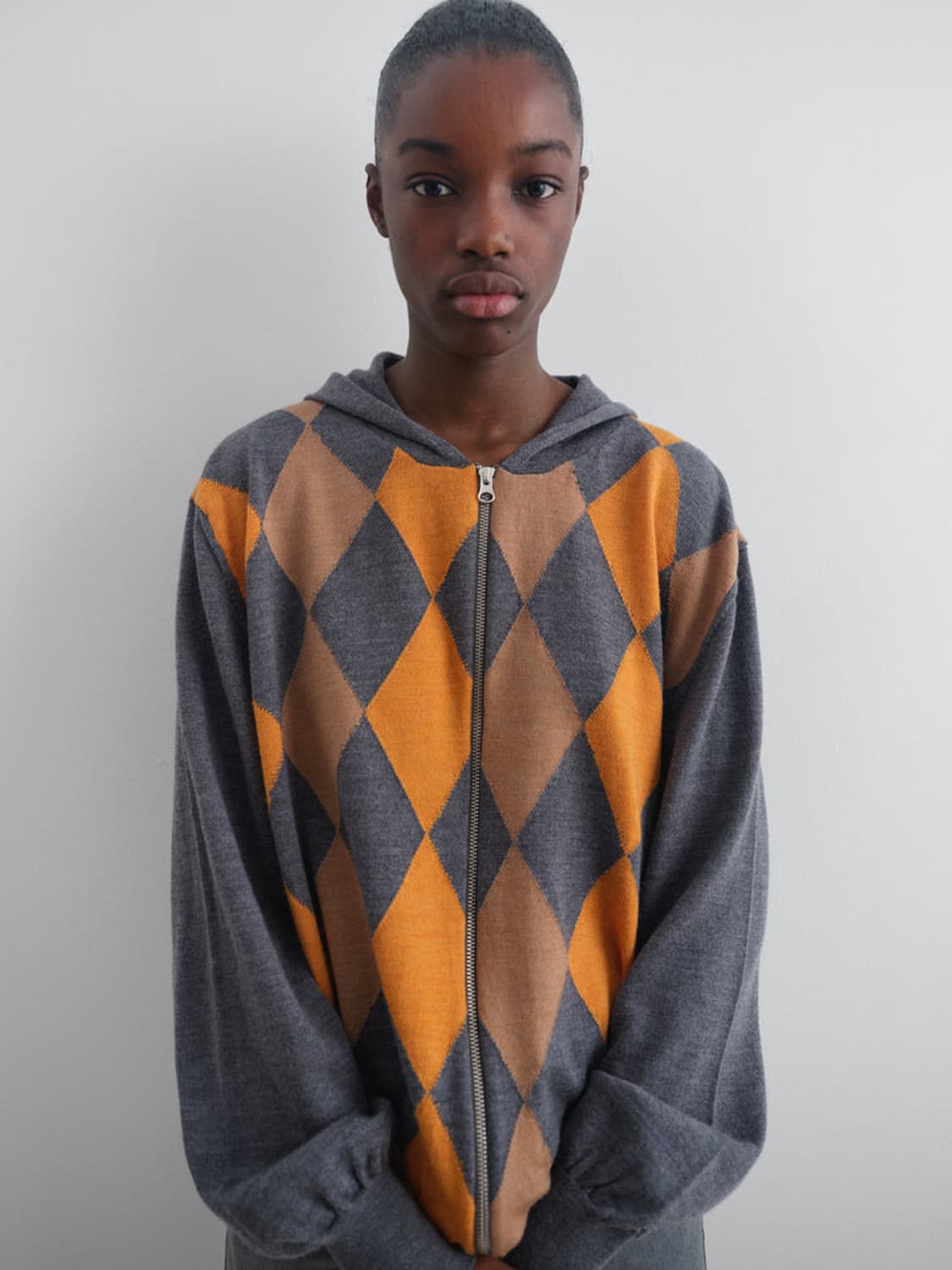 [S,M,L]기마구아스 Fran 아가일 후드집업 상품이미지5