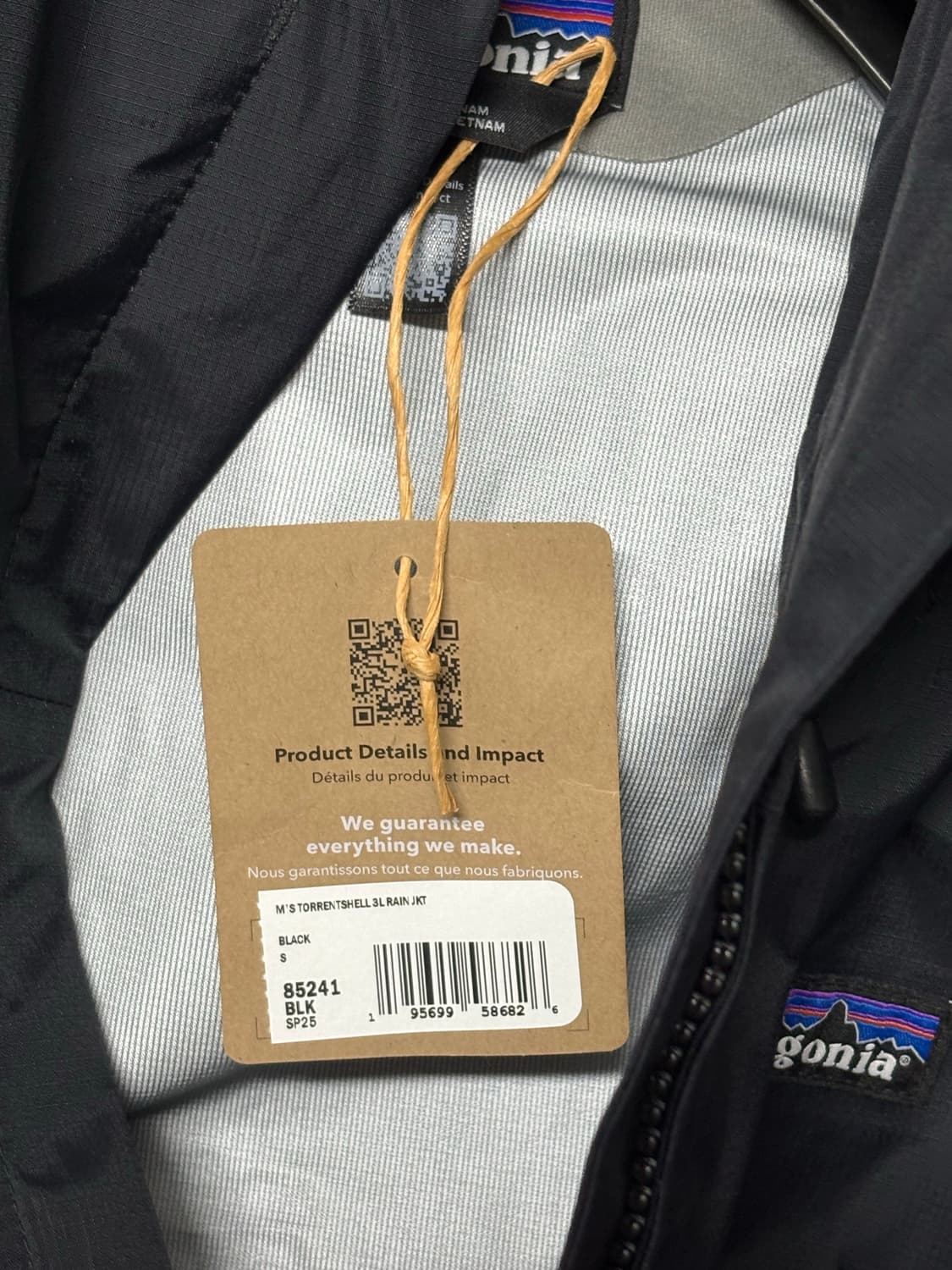 파타고니아 토렌쉘 블랙 s 새상품 상품이미지2