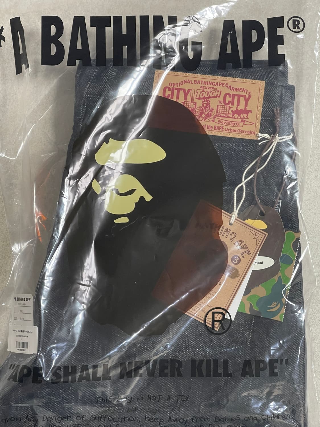 베이프 샤크 130z 데님 팬츠(M) BLACK 상품이미지1