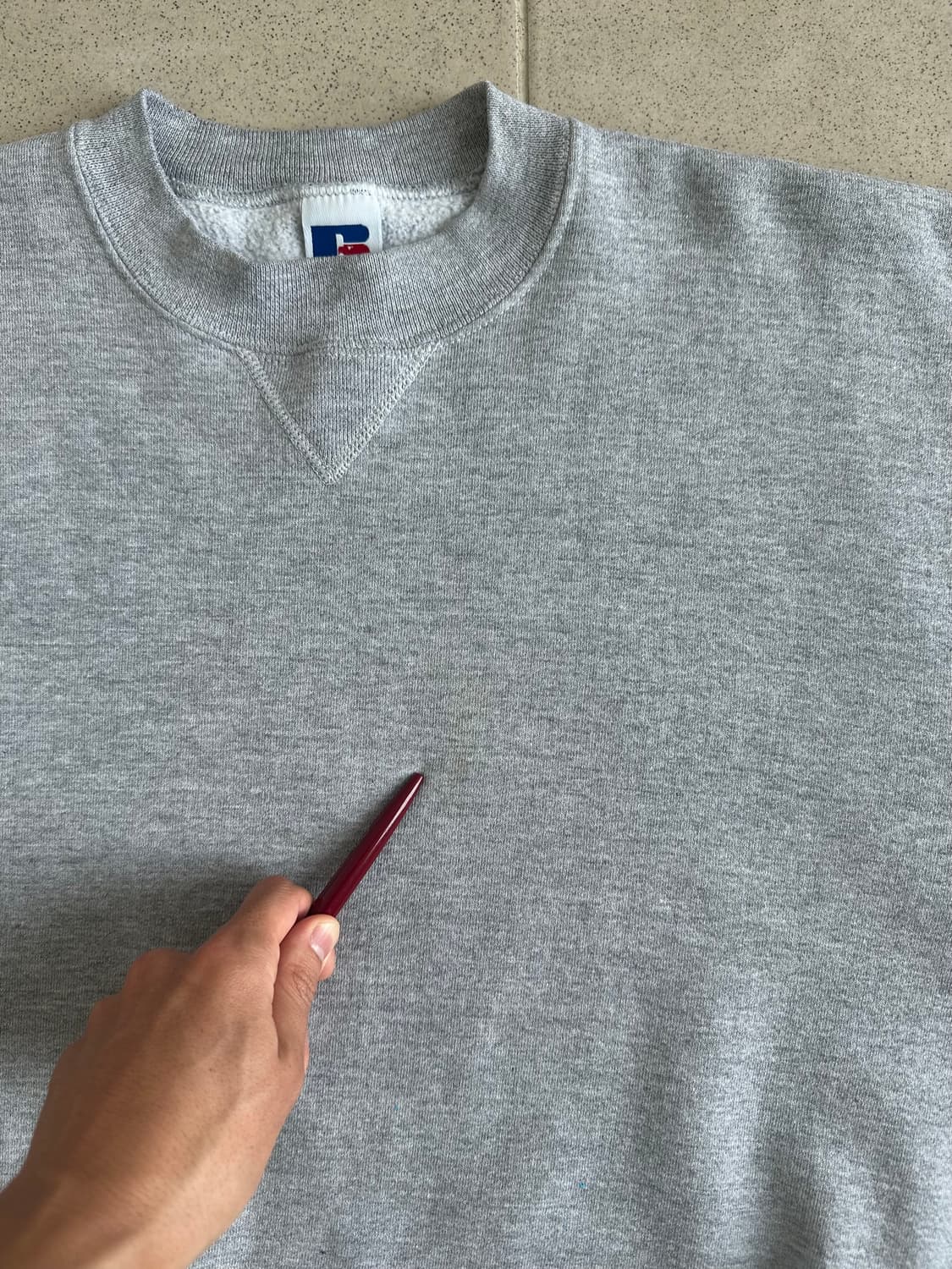 90s 빈티지 러셀 스웻셔츠 그레이 XL USA 상품이미지5