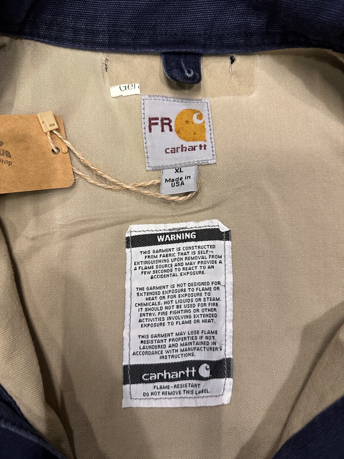 칼하트 FR 워크자켓 네이비 made in USA  XL 상품이미지6