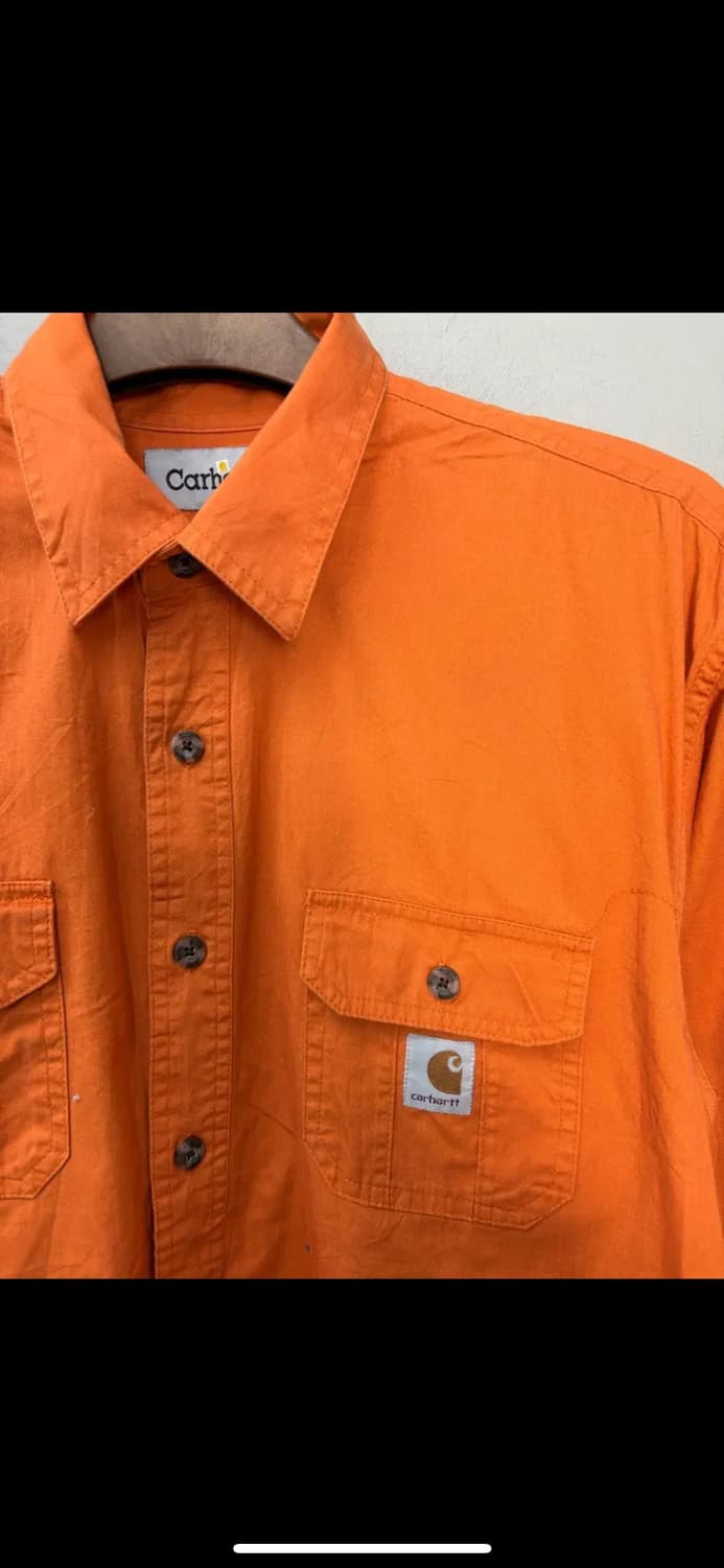 칼하트 오렌지 워크웨어 셔츠 H1883 상품이미지3