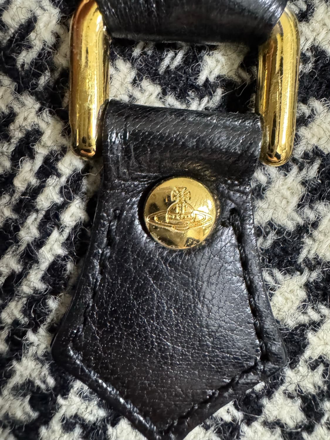 비비안웨스트우드 90년대 빈티지 클래식 체크 미니 토트 상품이미지4