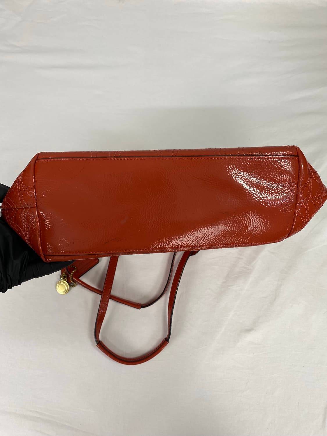 코치 페이턴트 가죽 시그니처 숄더백 토트백 상품이미지7