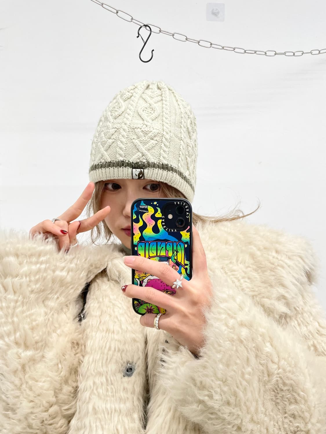 JPN 짜임 패치 비니 상품이미지3