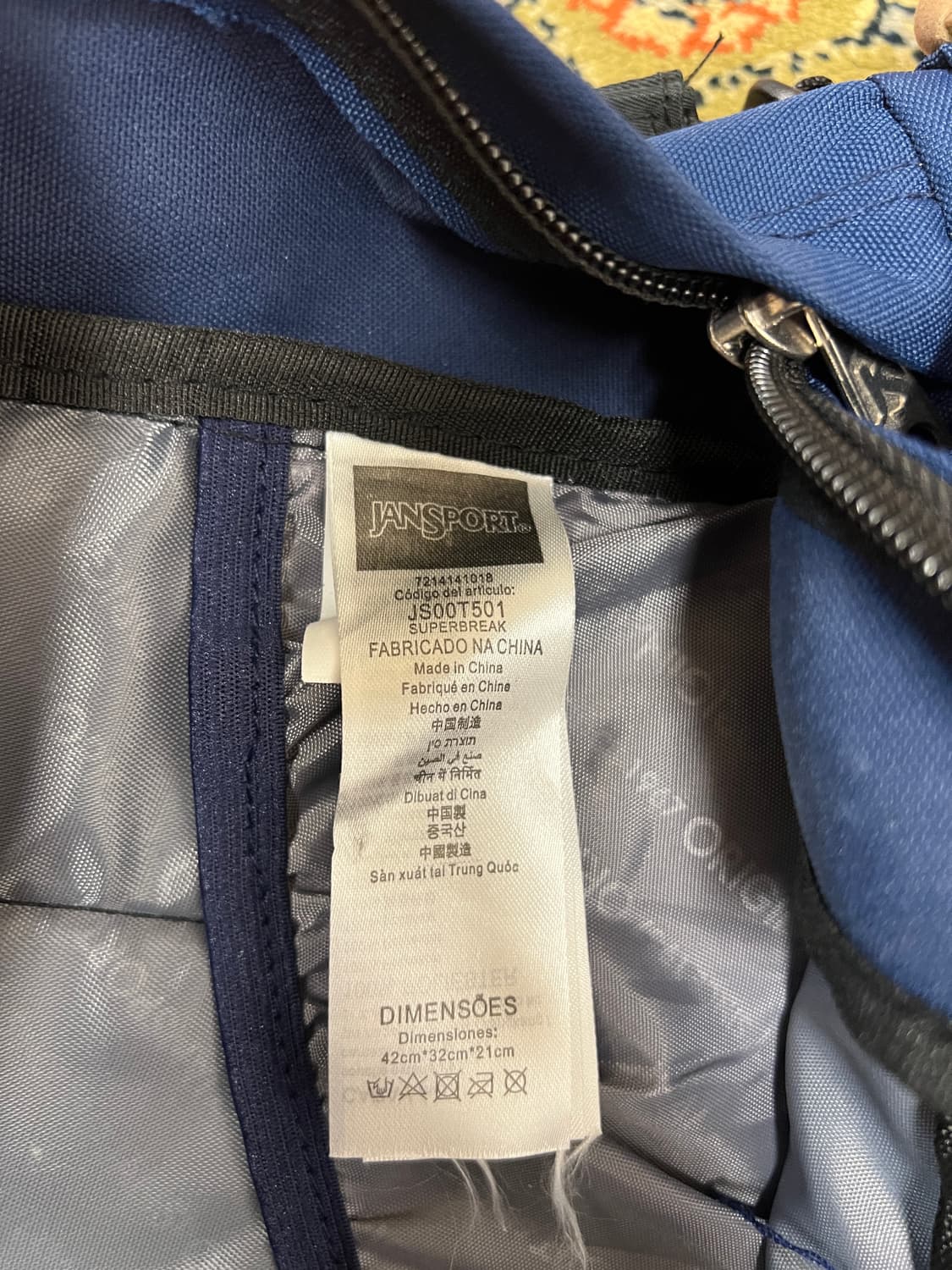 잔스포츠 라이트팩 네이비 백팩 OS 상품이미지3