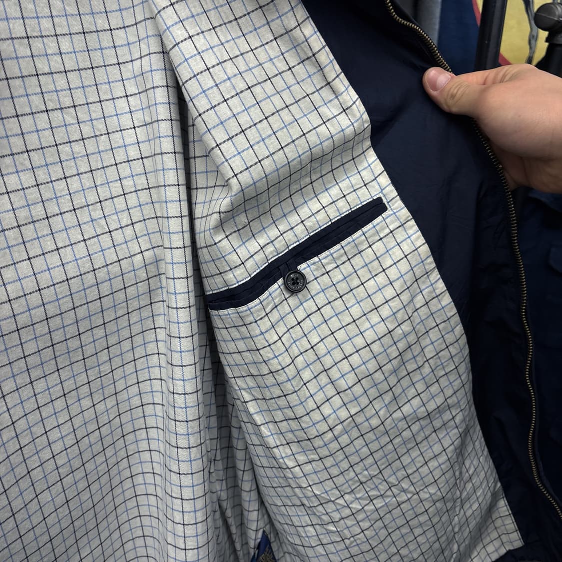 신형라벨 폴로 랄프로렌 스윙탑 집업자켓 체크라이닝 가죽지퍼 N690 상품이미지8