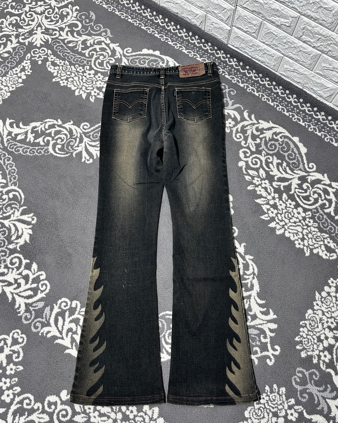 부츠컷 워싱 플레임 데님 팬츠 상품이미지4