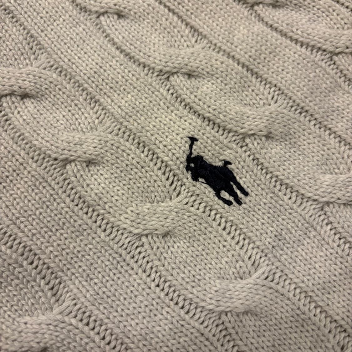 [L] 폴로 랄프로렌 케이블 니트 그레이 스웨터 D207 상품이미지4