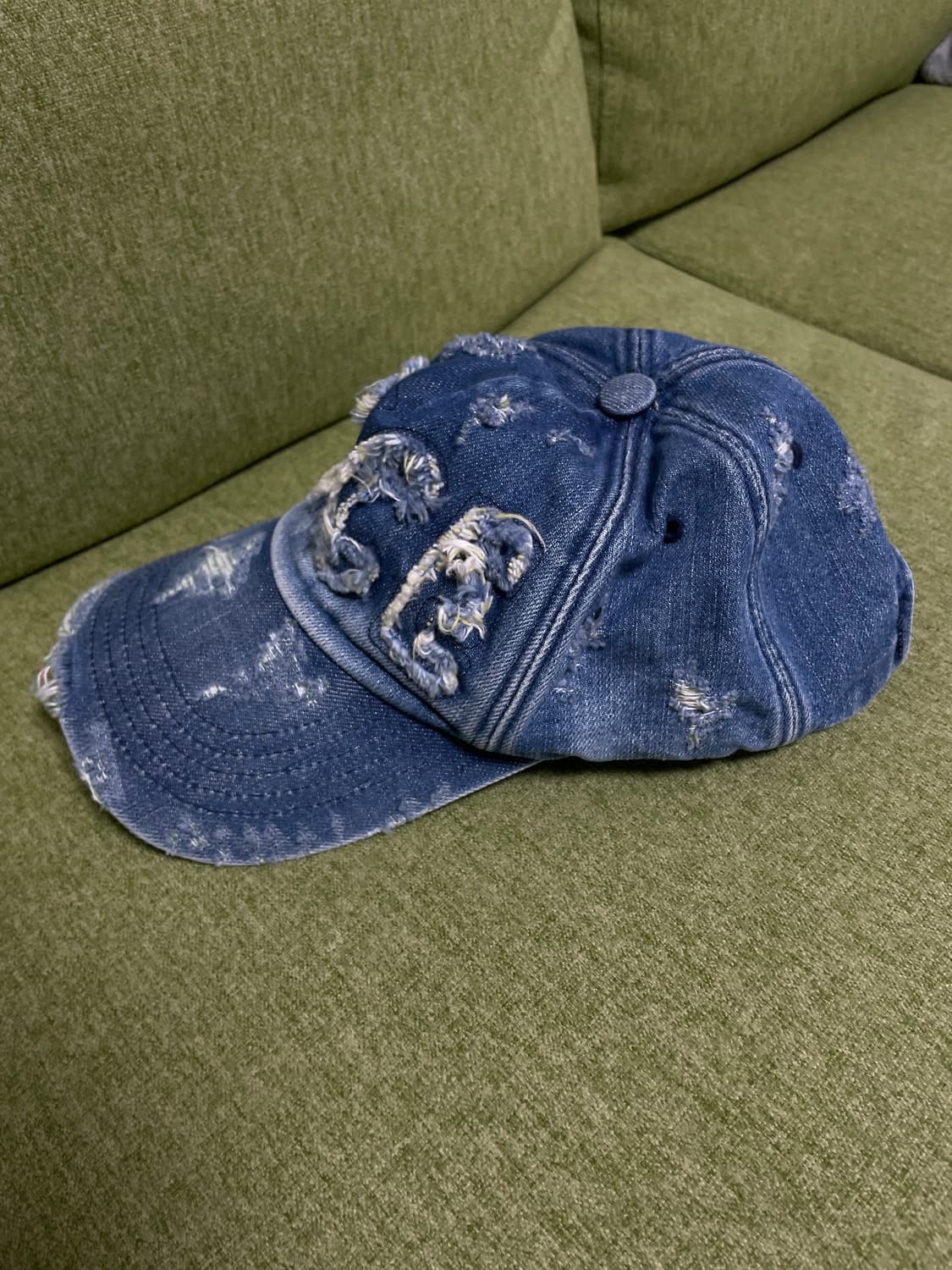 DESTROYED LOGO DENIM CAP  상품이미지3