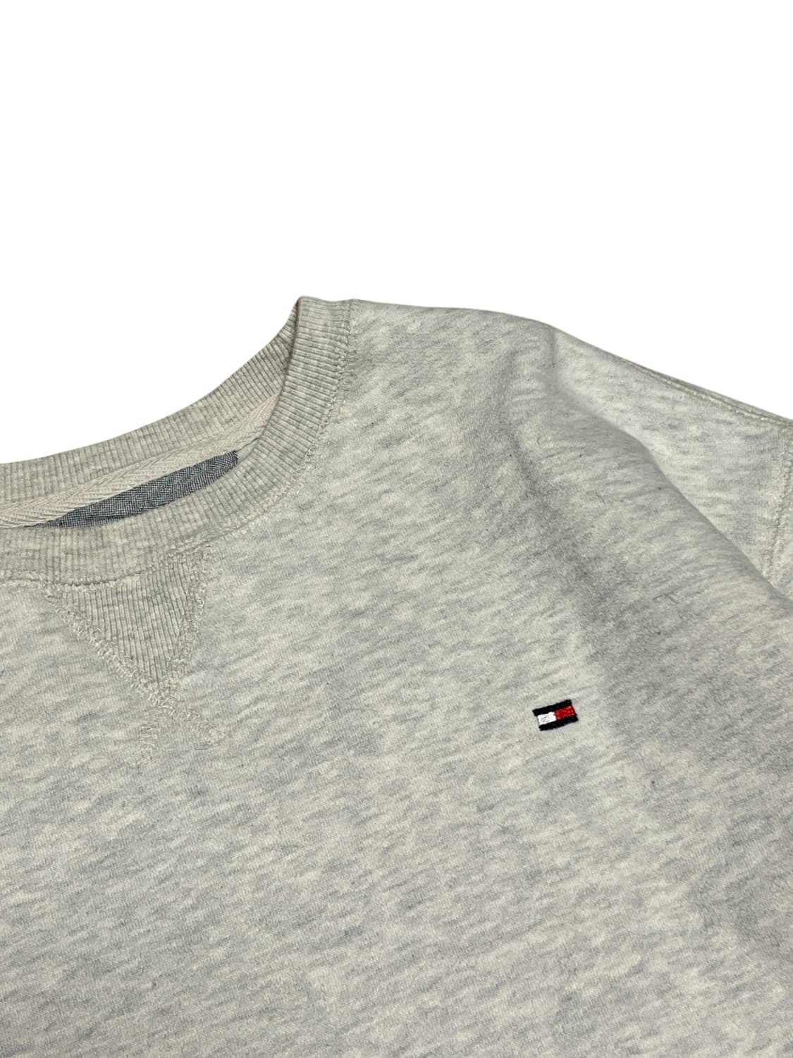 타미힐피거 기모 맨투맨 L 멜란지 아이보리 상품이미지2