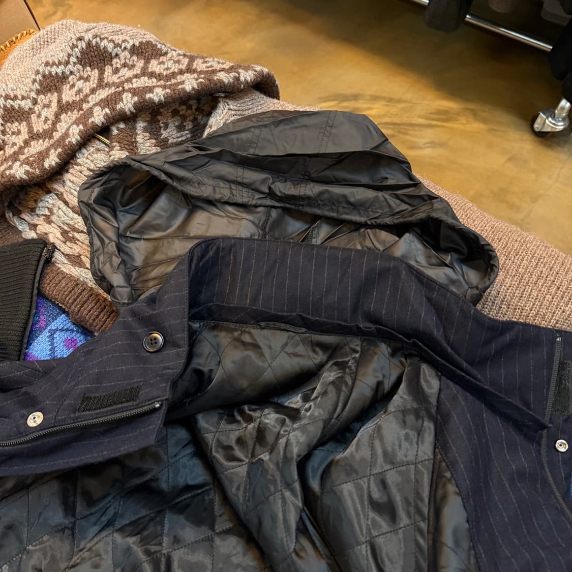 일본 브랜드 GELLAN EUROPE 로로피아나 원단 스트라이프 자켓 상품이미지10