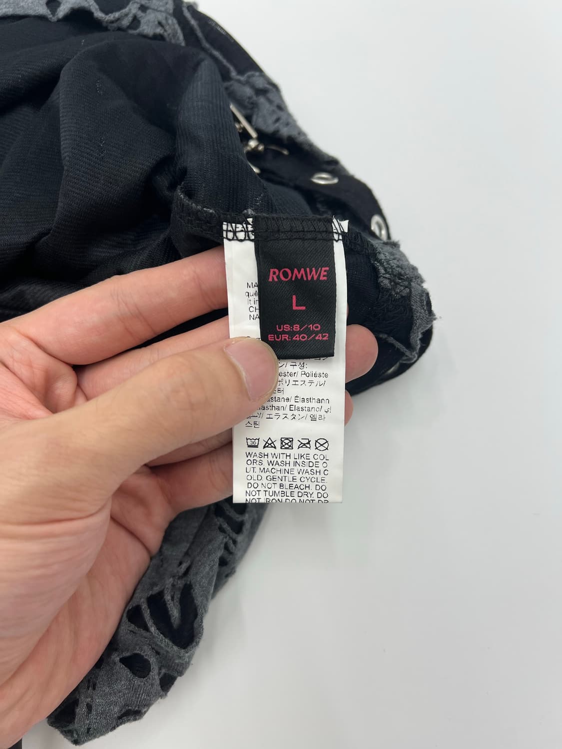 우먼 데미지 크롭 디테일 후드 상품이미지4