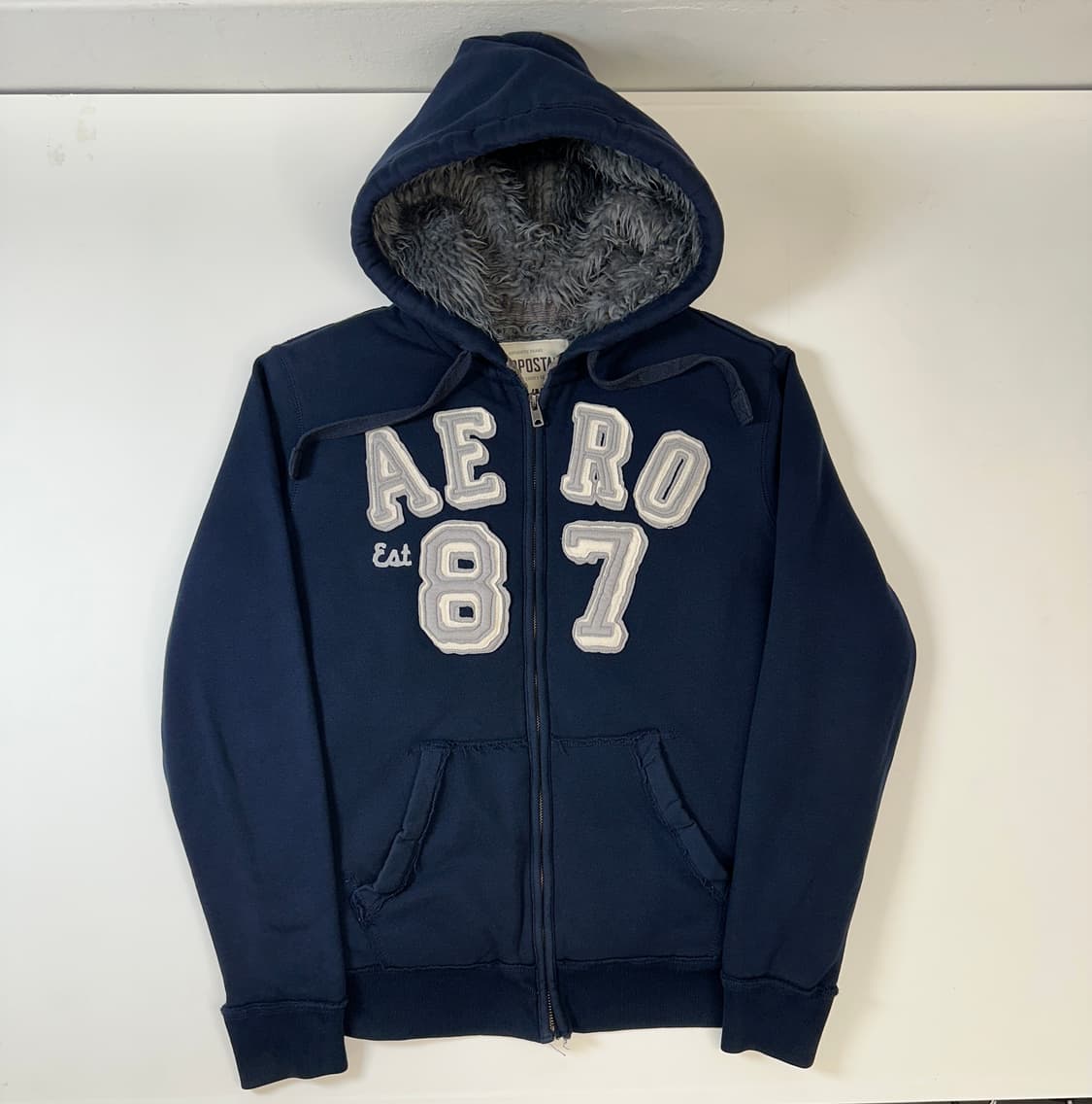 에어로포스테일 울프죠 후드집업 네이비M 상품이미지1