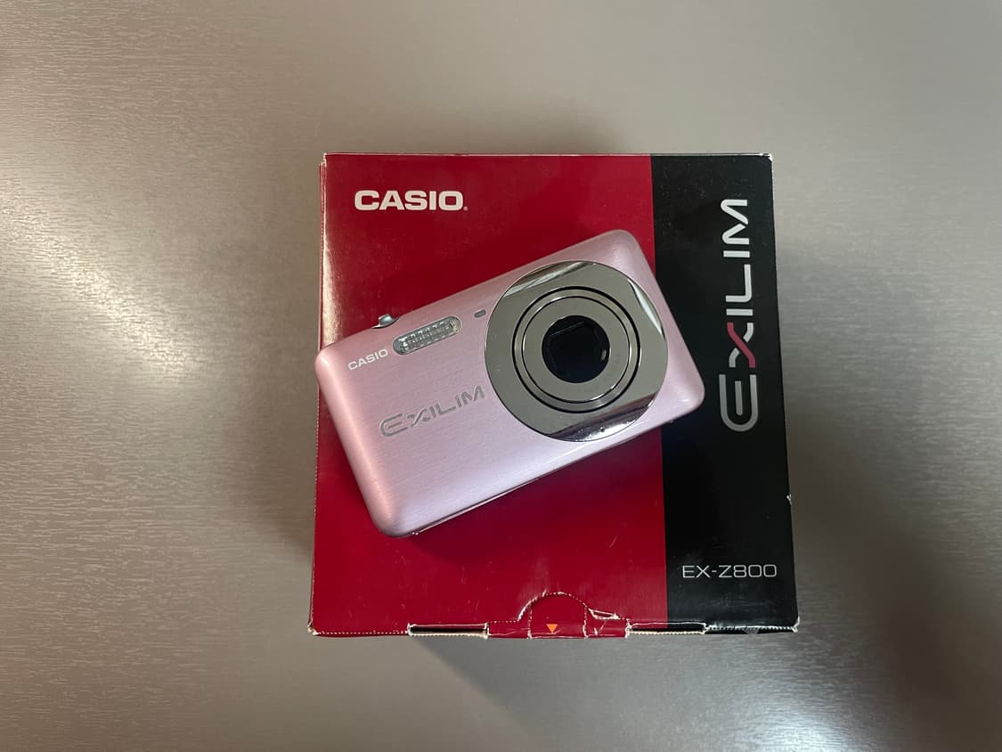 작례 o) 카시오 엑슬림 z800 핑크 casio ex-z800 풀박 상품이미지1