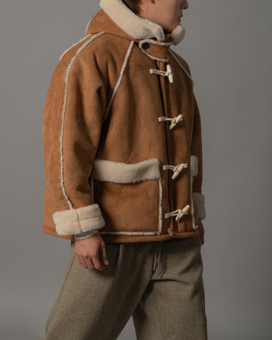 행자씨 고퀄 후드 무스탕 남녀공용 새 것 원가 135900원 상품이미지2