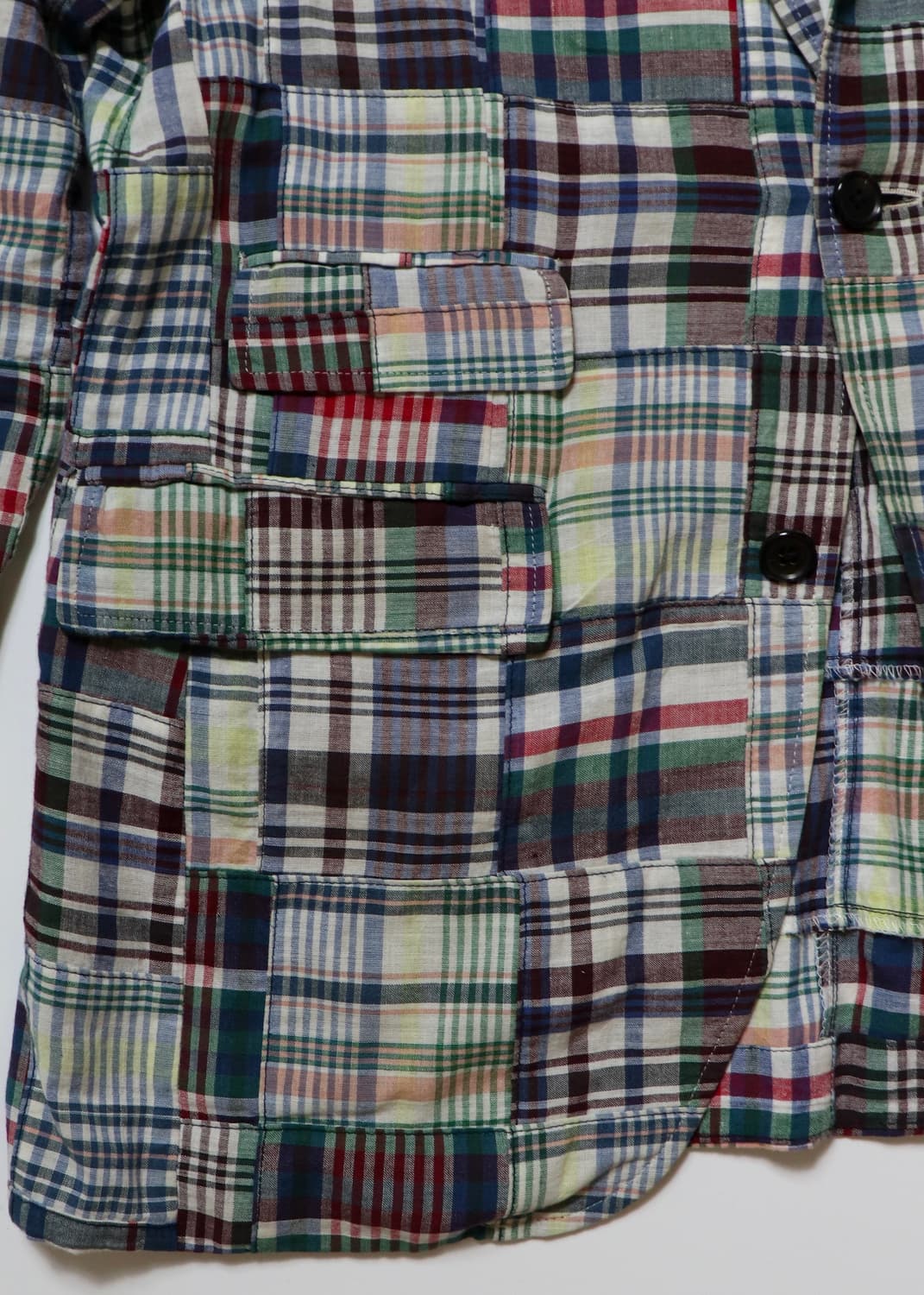 KENNETH FIELD Patchwork Madras Jacket 상품이미지3