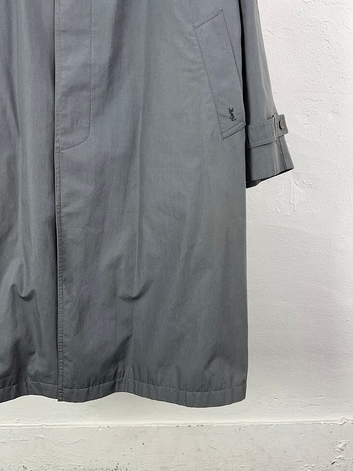 이브 생로랑 뿌르 옴므 그레이 라이너 퀼팅 벨티드 트렌치 롱 코트 상품이미지5