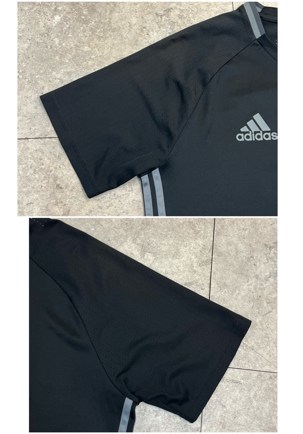 아디다스 브이넥 기능성 반팔티 블랙 110 #csz3219 상품이미지7