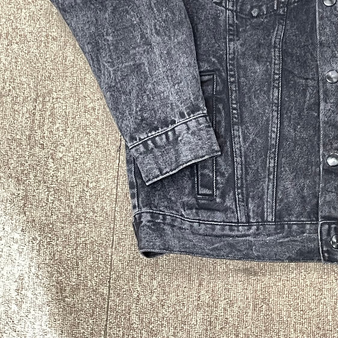 (M) Forever 21 빈티지 블랙 데님 자켓 상품이미지6