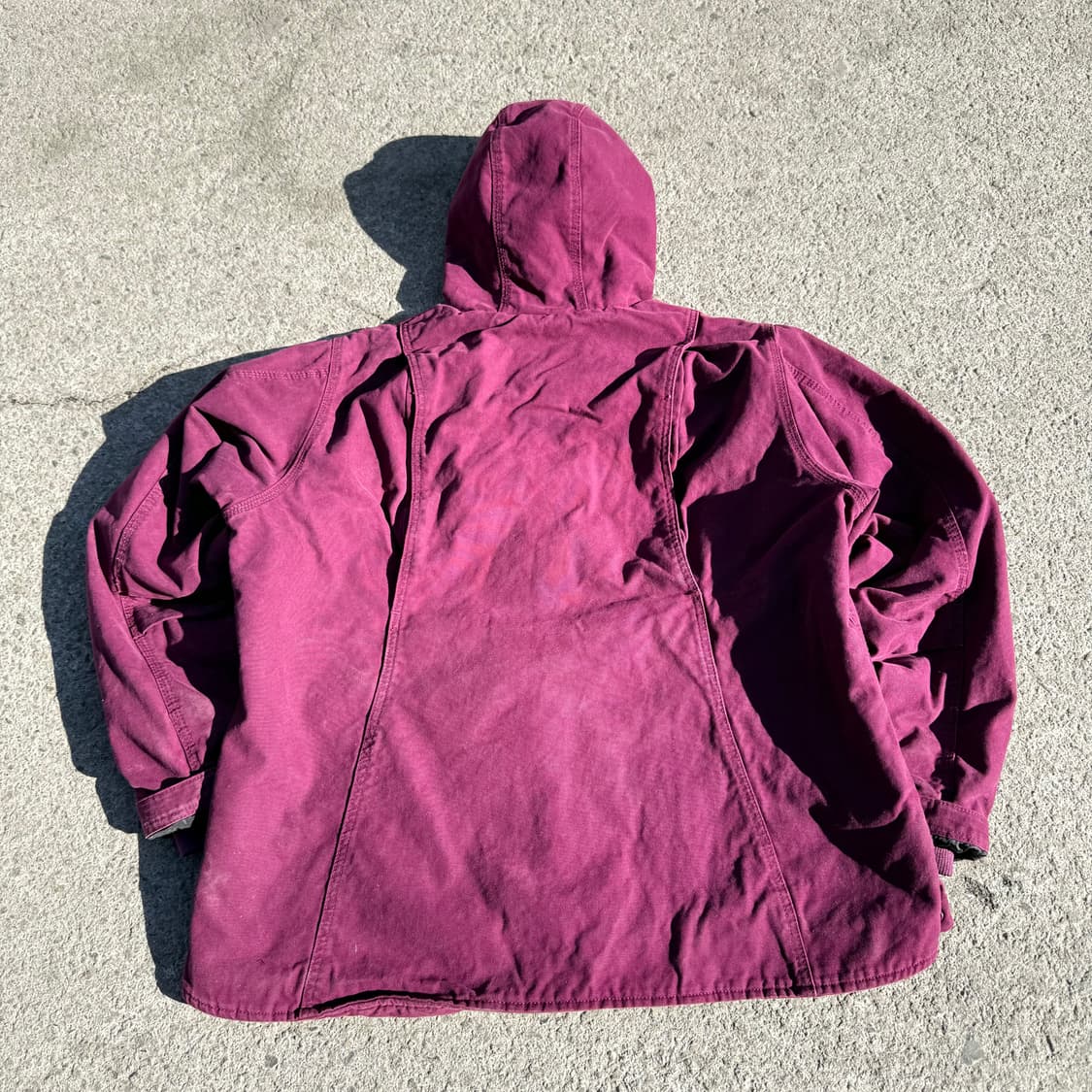빈티지 양털 후드 워크자켓 퍼플 상품이미지2