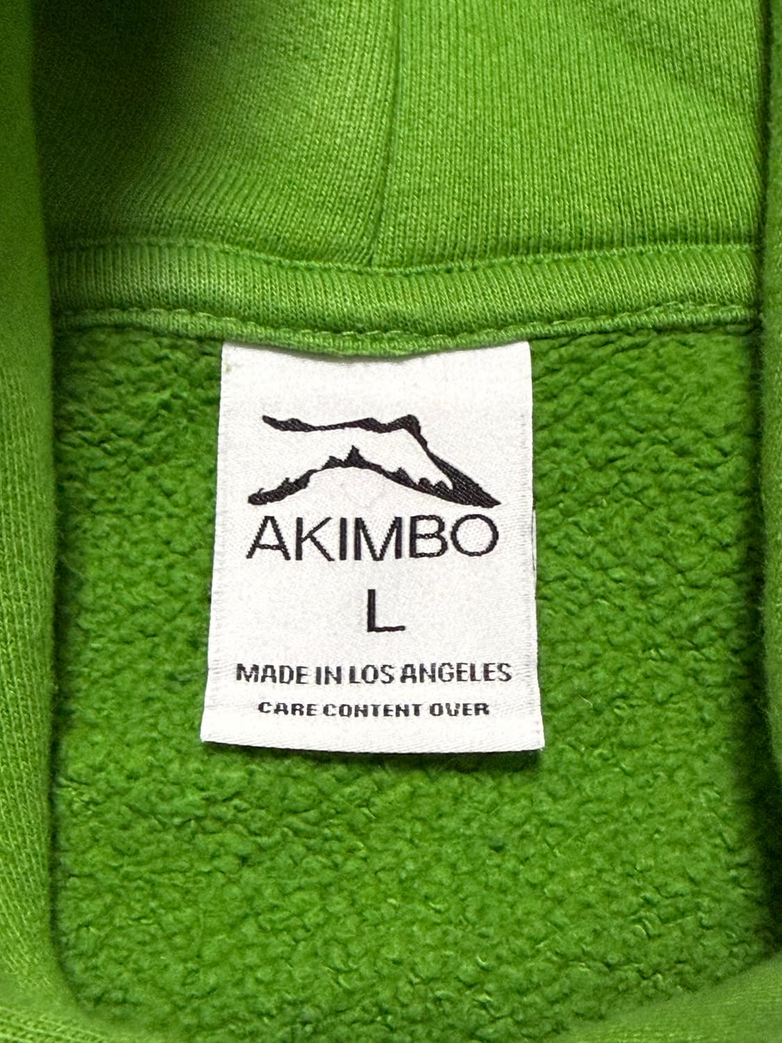 아킴보클럽 후드 티 시그널 그린 L 상품이미지3