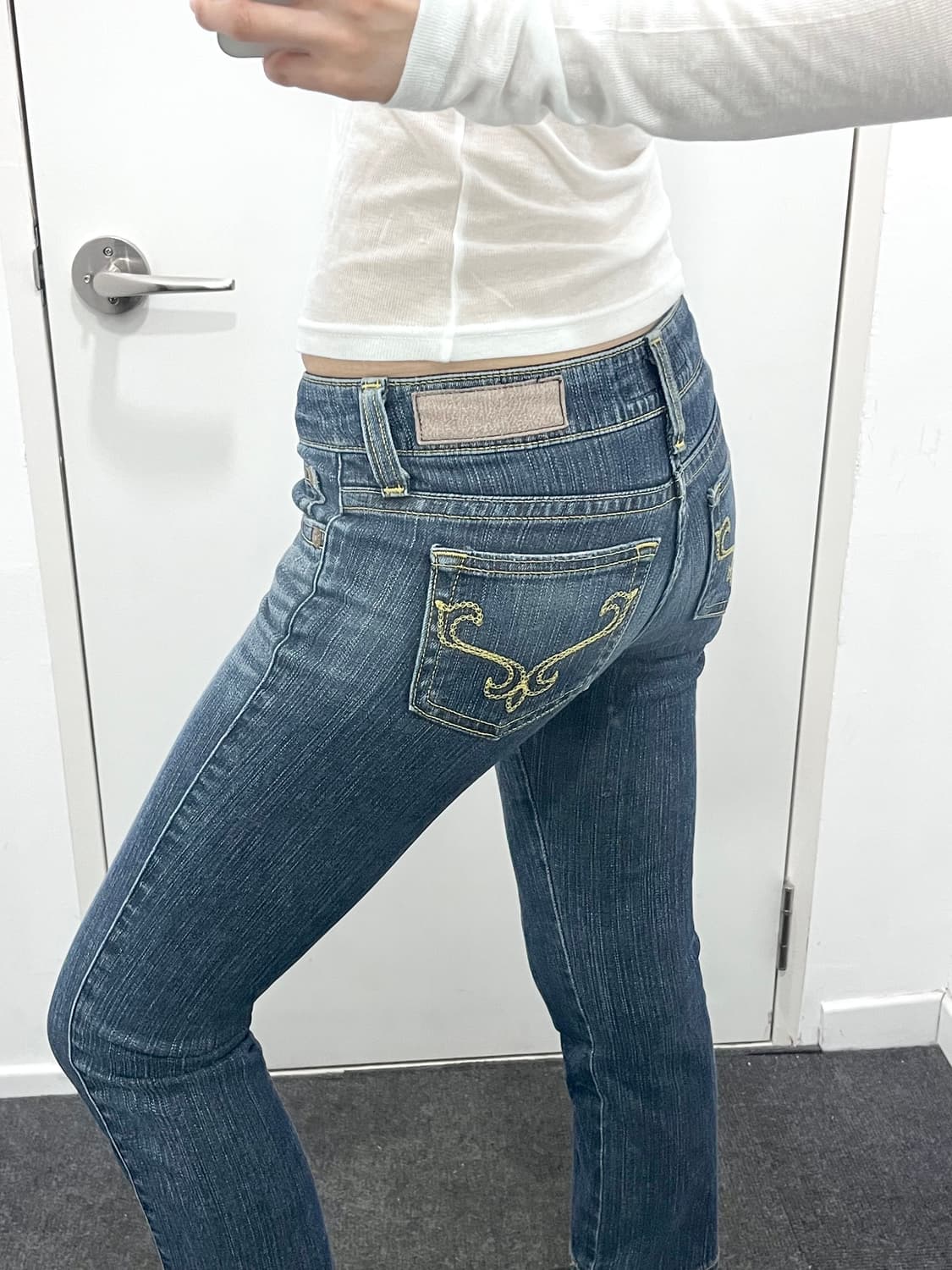 Vienus Jean  y2k 데님 카프리 팬츠 바지 상품이미지3