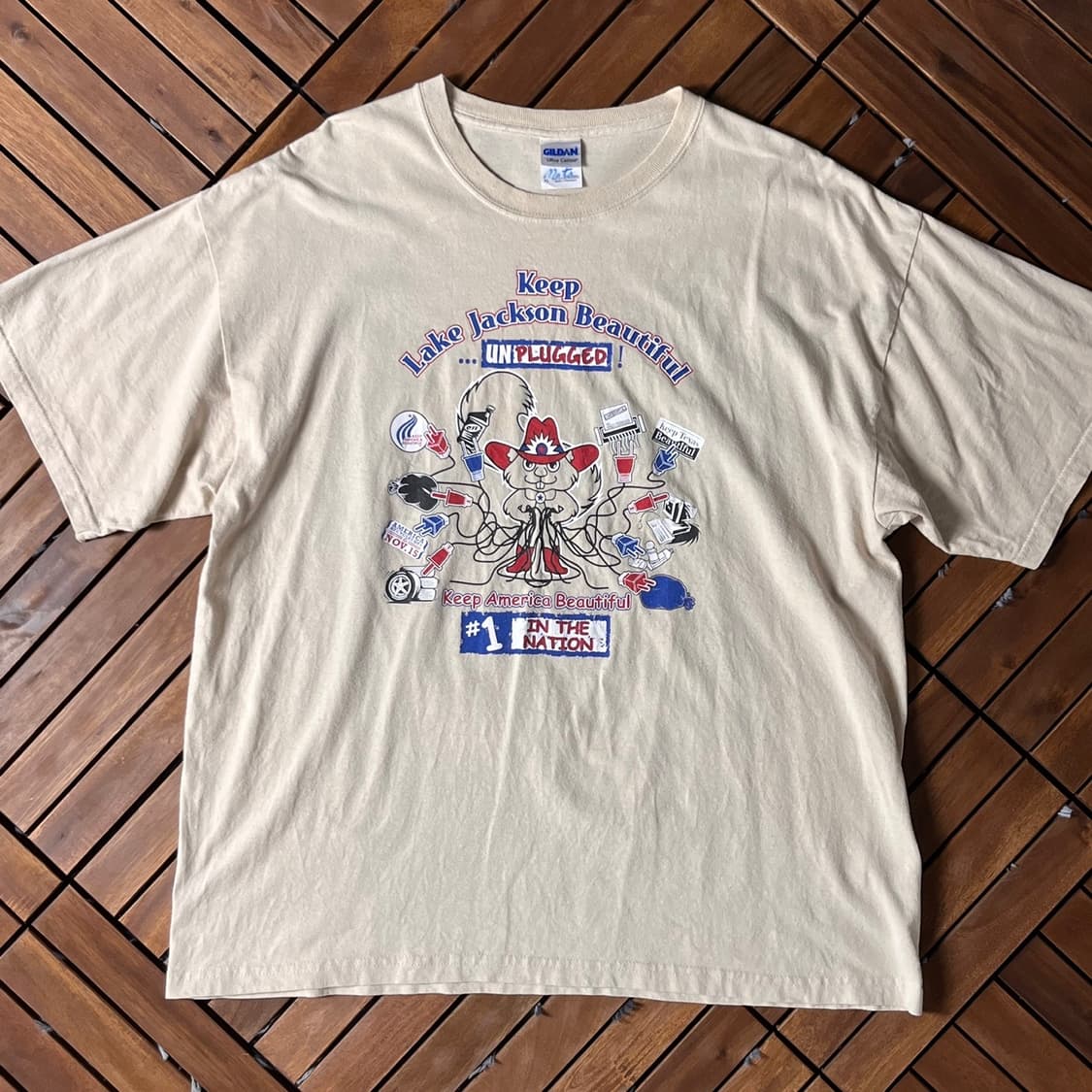 [XL]길단 KEEP AMERICA 프린팅 반팔 상품이미지2