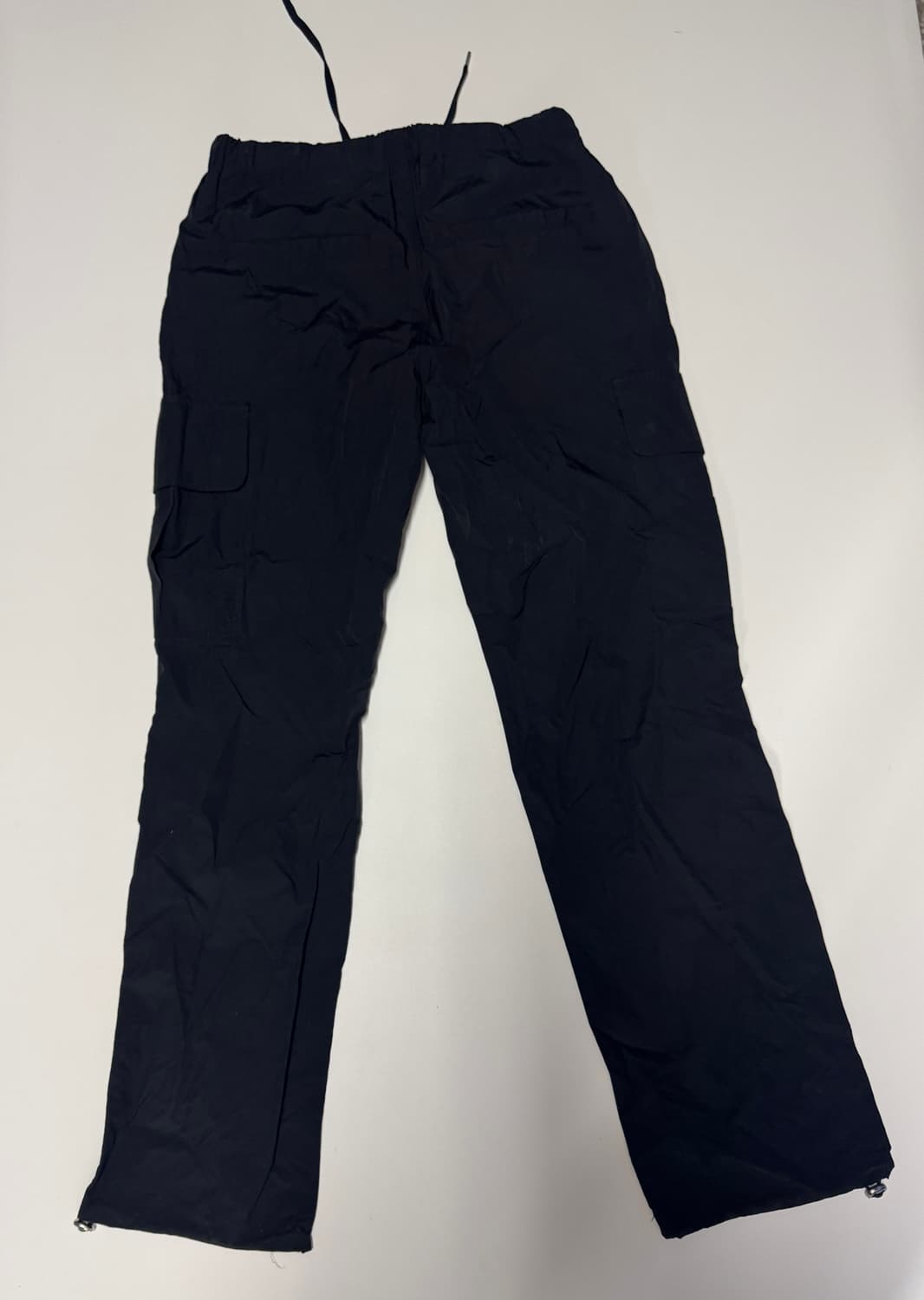 프리즘웍스 밑단 스트링 카고 나일론 팬츠 블랙 29.9인치 상품이미지2