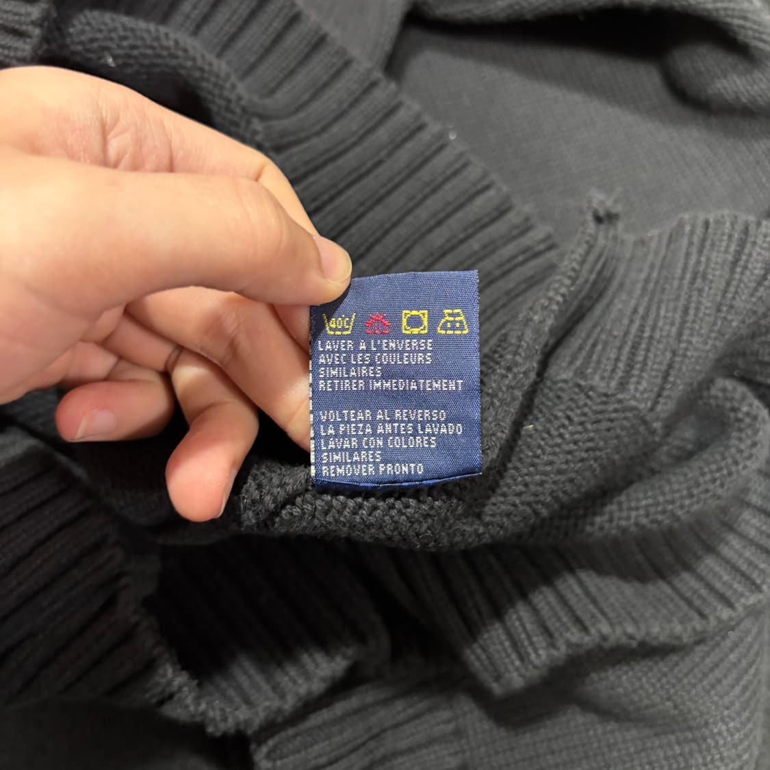 M 타미힐피거 블랙 면 니트 상품이미지6