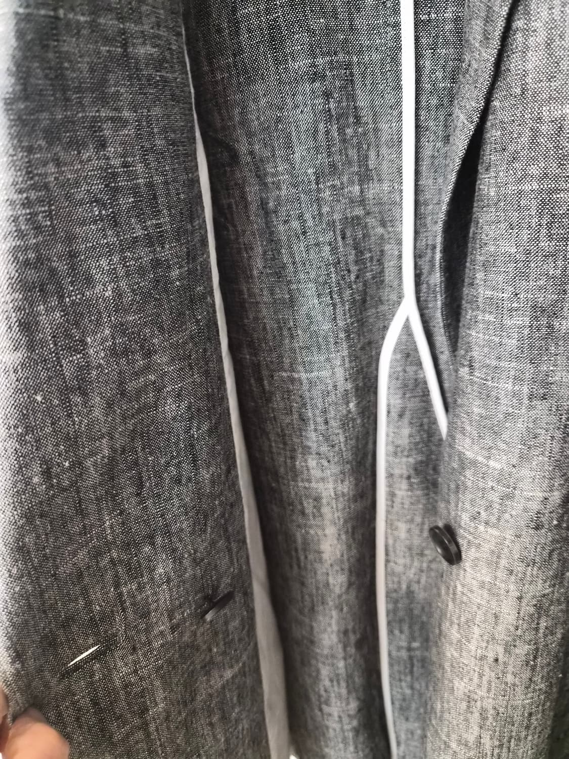 [Maje] 마주 린넨 혼방 네온 포인트 하프 코트 (정품) 상품이미지7