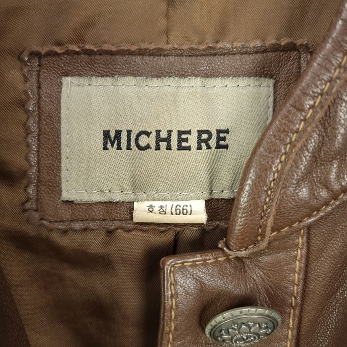 [빈티지] 리얼 램스킨 양가죽 빈티지 슬림핏 레더 자켓 M19224 상품이미지7