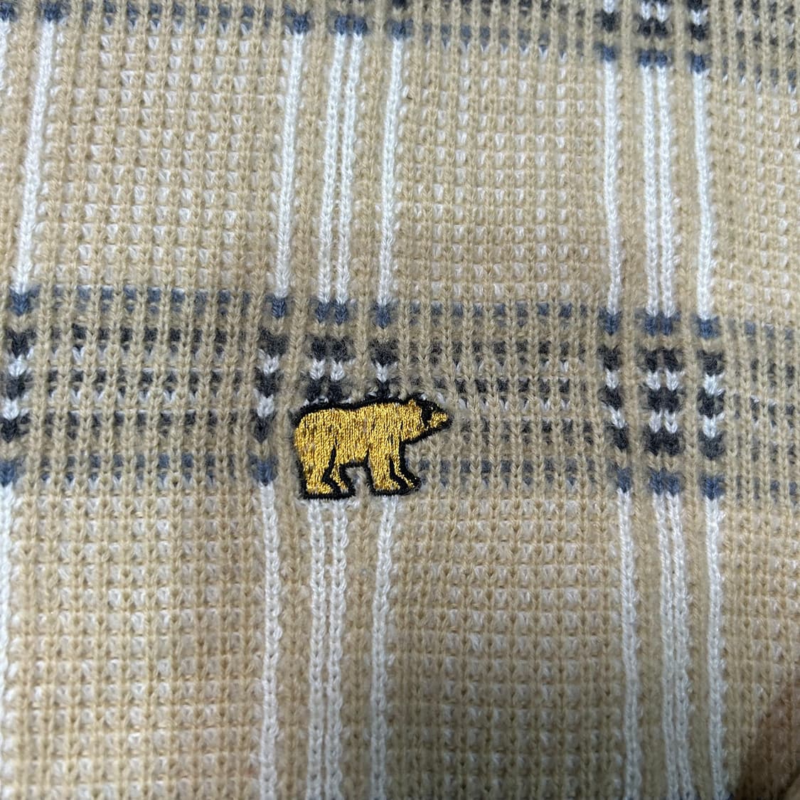 [L] 90s 골든베어 체크패턴 크루넥 니트 상품이미지3