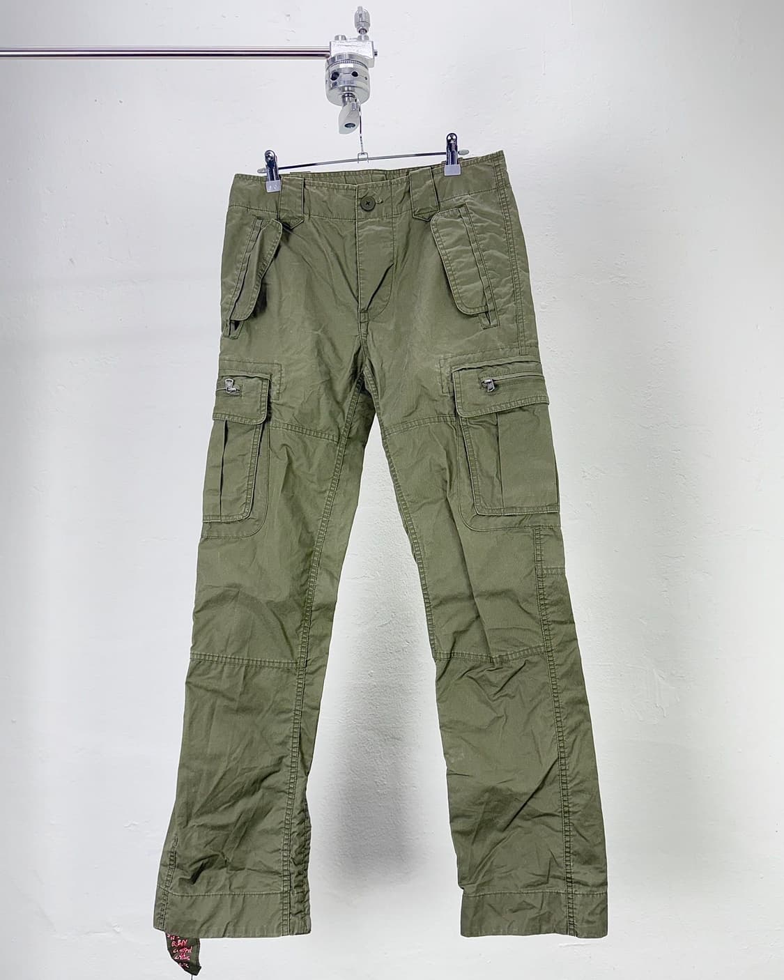 디젤 가먼트 워시드 그린 버튼 플라이 워크 카고 팬츠 상품이미지1