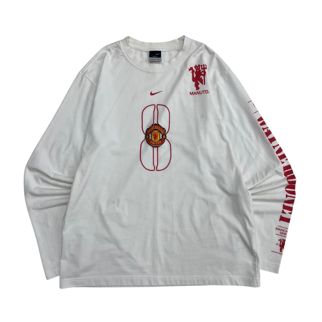 00s 나이키 맨체스터 유나이티드 레어 화이트 롱 슬리브 ( 중고 매물  상품이미지3