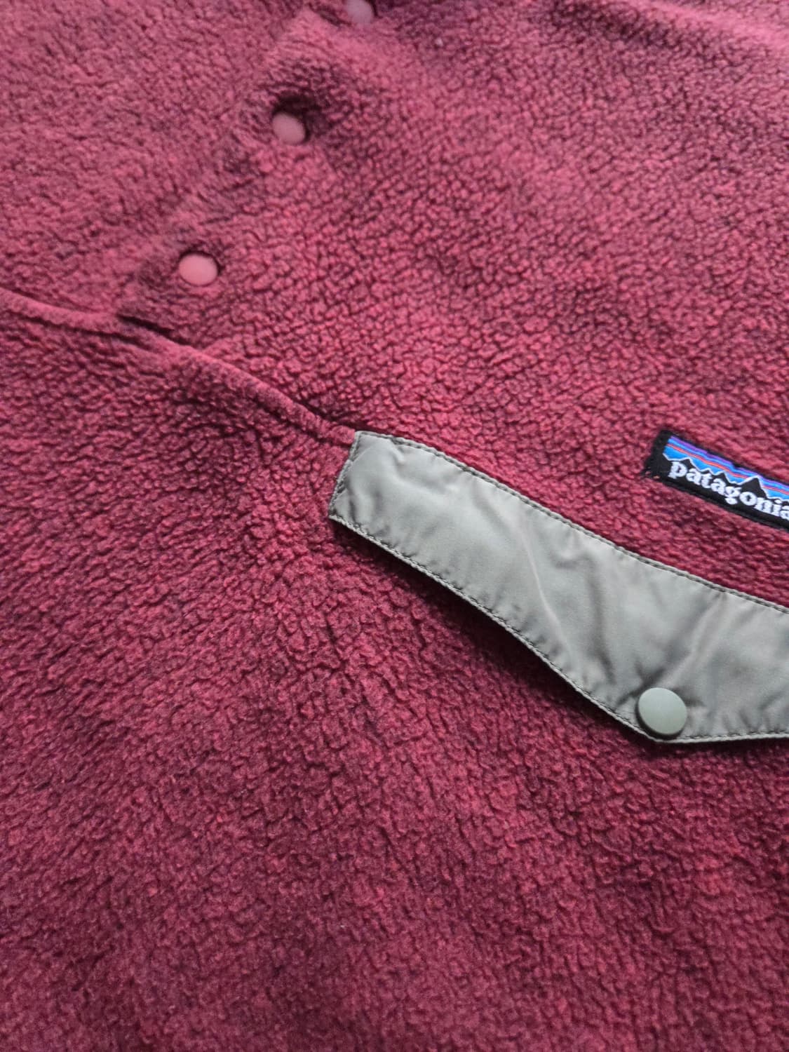 (XL)파타고니아 vtg투톤 버건디 신칠라 플리스 상품이미지2