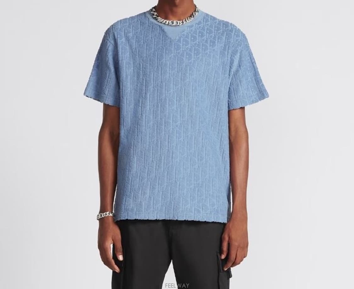 디올 오블리크 자카드 라운드 반팔티셔츠 상품이미지4