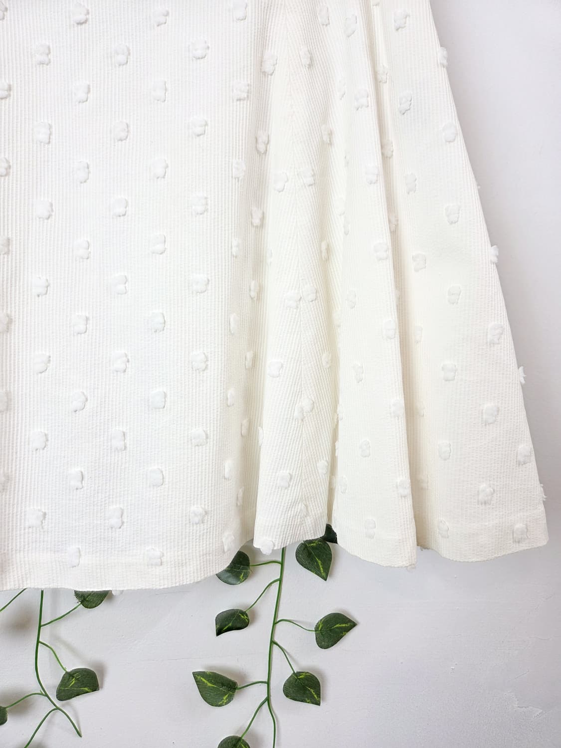 도트 코듀로이 미디 스커트 상품이미지3