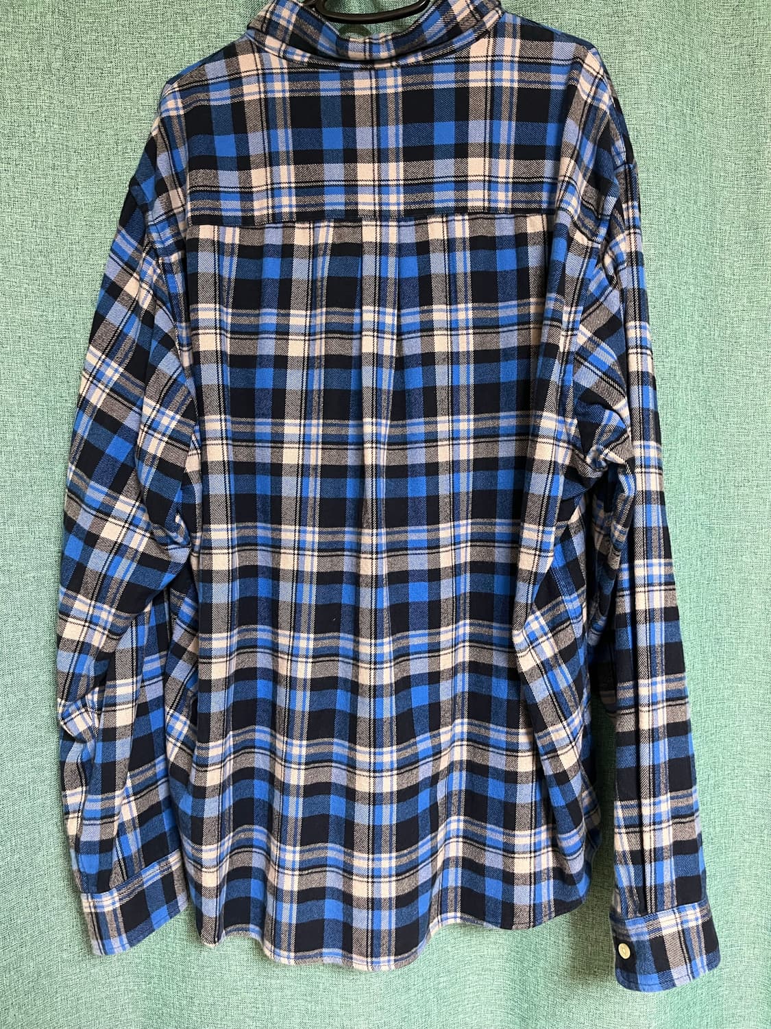 (디네댓)Flannel check shirt-blue XL 상품이미지3