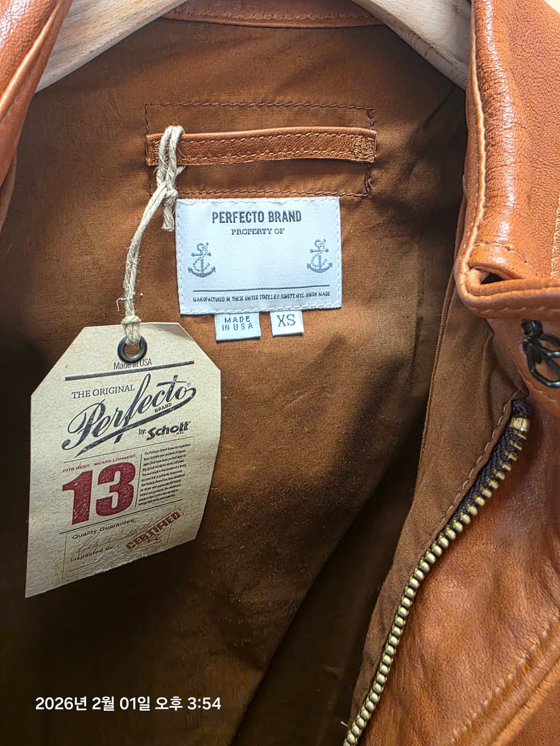 Schott 빈티지 워싱 가죽자켓 (95 ~97) 상품이미지3