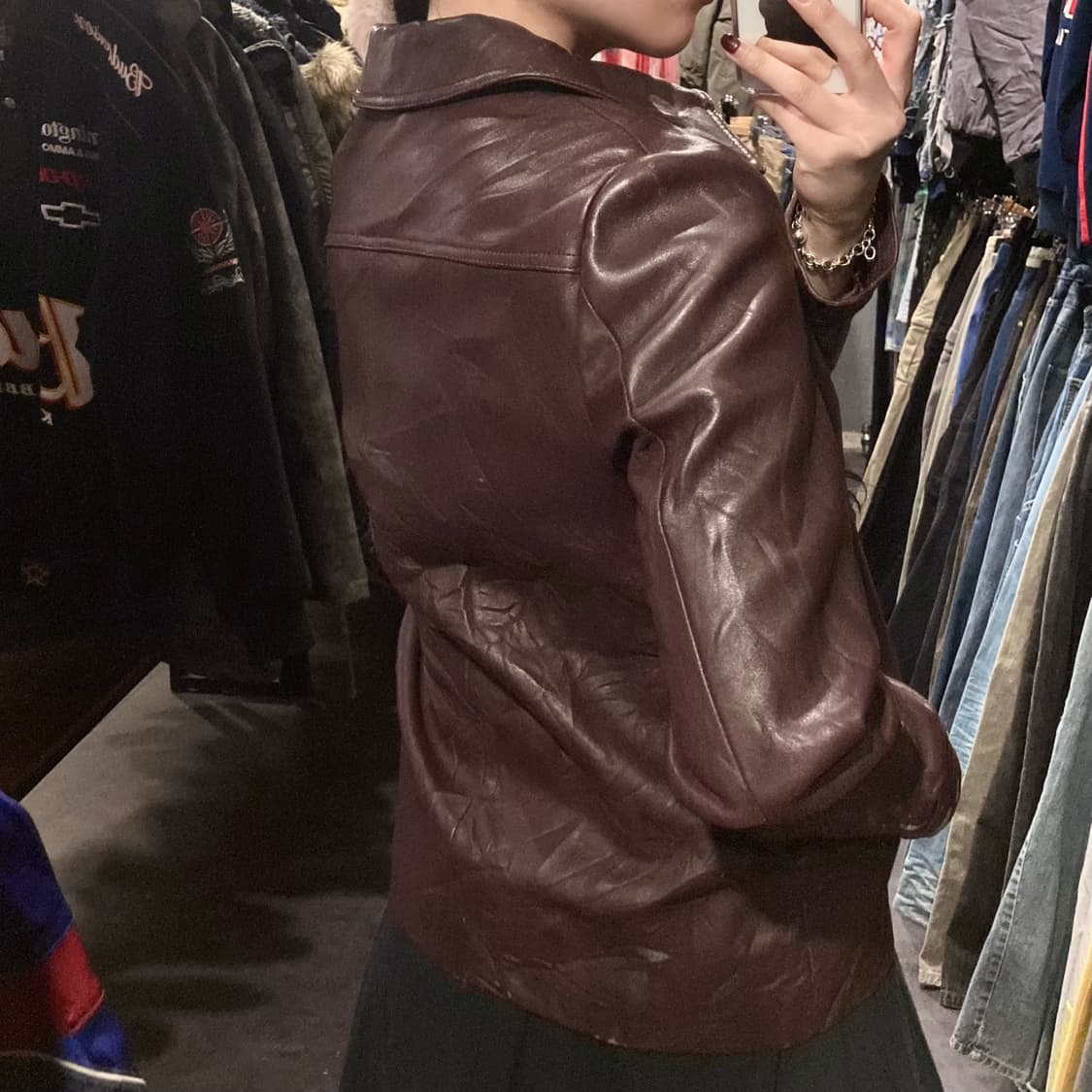 [IM] VERSUS 레더자켓 버건디 상품이미지6