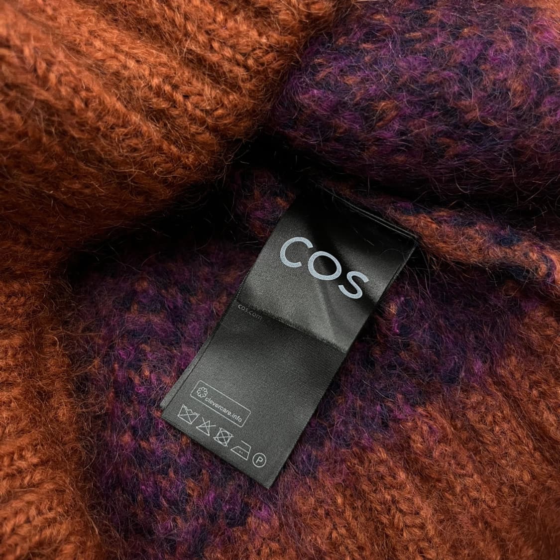 코스 퍼플호피 패턴 브릭 모헤어 니트 M 상품이미지5