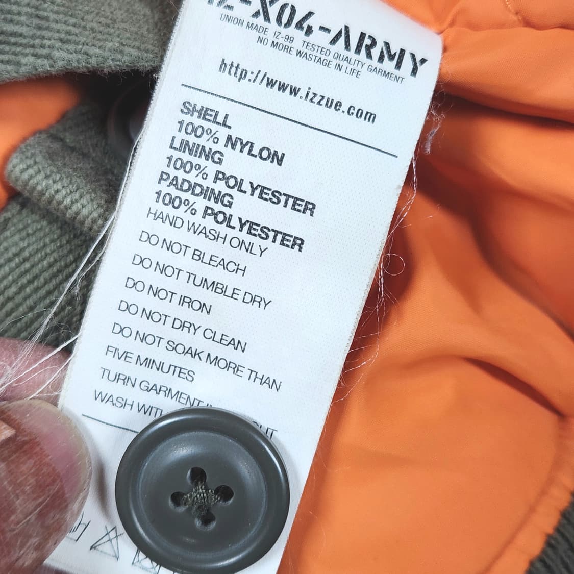 IZZUE 패치 MA-1 항공점퍼 / 카키 / 밀리터리 무드 상품이미지7