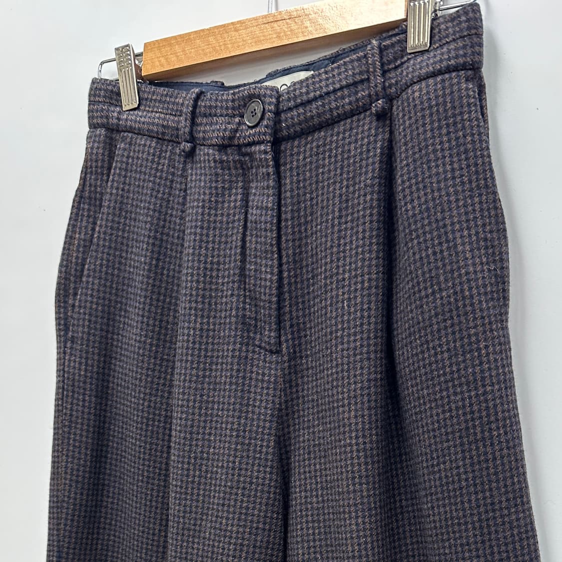 코스 체크 와이드 울 팬츠 상품이미지3