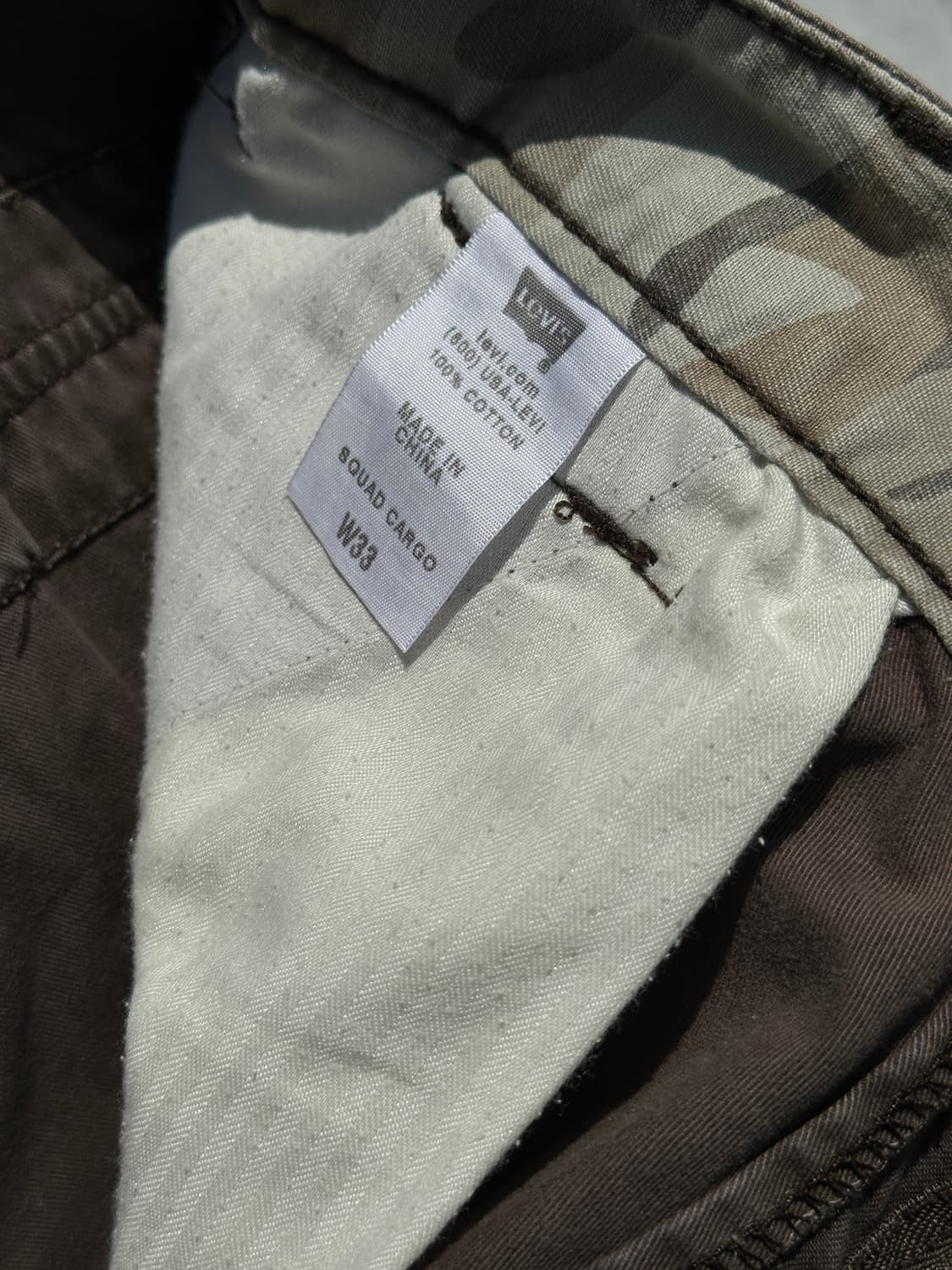 [33] 00s 리바이스 브라운 카고 반바지 상품이미지5