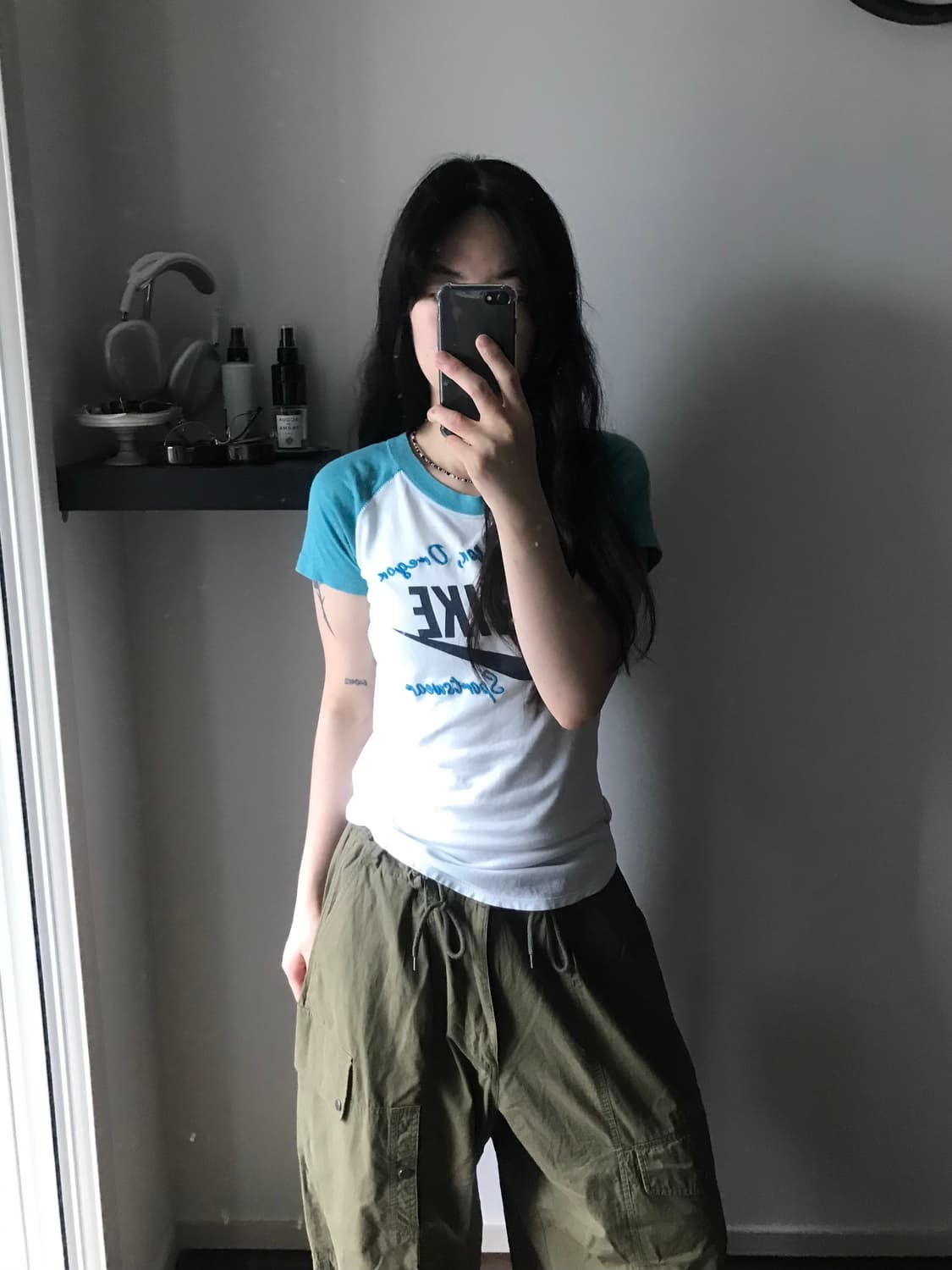 나이키 중앙 자수 로고 나그랑 반팔티 상품이미지3