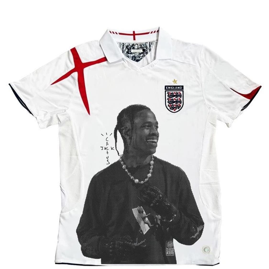 트레비스스캇프린팅 커스텀 잉글랜드 축구유니품 반팔 블록코어  상품이미지1